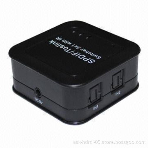 Optical Audio 3x1 Switchers with IR Control